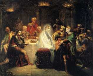 Macbeth seeing the ghost of Banquo by Théodore Chassériau