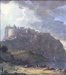 Edinburgh Castle with Nor' Loch in foreground